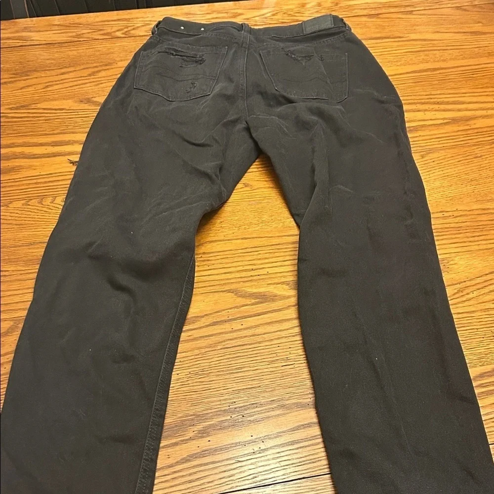 American Eagle Outfitters Men's Ripped Black Jeans